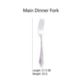 Luxe 304 roestvrijstalen diner vork met reliëf handvat, totale lengte 21,5 cm - Tafelvork / Zilver