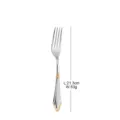 Premium-Steakgabel aus 304 Edelstahl mit elegantem, goldgeprägtem Muster auf dem Griff - Tafelgabel / Gold