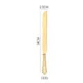 Luxury gold embossed stainless steel cake knife, 34cm length and 163g weight - Cake Knife Only / Gold