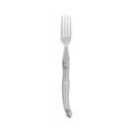 Klassische Steakgabel aus Edelstahl im Laguiole-Stil mit geschwungenem, genietetem Hohlgriff. - Tafelgabel