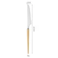 Cuchillo para carne japonés con mango de fresno y hoja de acero inoxidable 304, 22,5cm - Cuchillo de Filete Estilo Portugal / Plateado