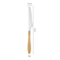 Cuchillo de carne de acero inoxidable con mango de madera de fresno, 21 cm y 29 g - Cuchillo de Filete Estilo Calabaza / Plateado