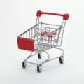Mini carrello della spesa rosso per presentazione creativa di cibo nei ristoranti - Rosso