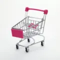 Mini carrello della spesa rosa, cestino creativo per patatine fritte da ristorante - Rosso rosa