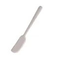 Minimalist heat-resistant silicone butter spreader and jam knife in solid white finish - Grey/White