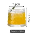 Verre à jus texturé de 380 ml avec dimensions de 10,5 cm de hauteur - 350ml / Style Motif de Feuilles