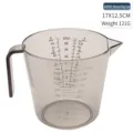 Διαφανής πλαστικός μεζούρα 1000ml με κλίμακα για κουζίνα και ψήσιμο στο σπίτι - 1000ml / Καφέ