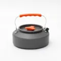 Tragbarer 1.1L Camping-Wasserkocher mit orangefarbenem Griff für Tee und Kaffee im Freien - Oranger Griff (1.1L)