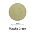 Matcha green silicone heat insulation mat, 22cm diameter pot coaster for dining table. - 22cm / Matcha Green