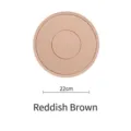 22cm Round Brownish-Red Silicone Heat Resistant Mat for Dining Table and Pots - 22cm / Brown Red
