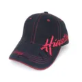 Classic navy baseball cap with red embroidery and contrast stitching for outdoor wear. - Navy Blue with H Logo