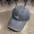 Casquette de baseball en coton délavé anthracite avec broderie blanche open MIND - Adulte 55-58cm / Style Open Mind / Gris