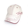 Vintage distressed baseball cap with side embroidery, stylish casual dad hat for women. - B Beige