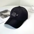 Macro detail showing white New York letter embroidery on a black quick-dry baseball cap - New York Style / Adult 55-58cm / Black