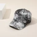 Casquette de baseball tendance à sequins effet tie-dye, chapeau d'été décontracté vue détail. - Adulte 55-58cm / Noir à Paillettes