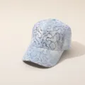 Casquette de baseball tie-dye tendance avec paillettes étincelantes pour le printemps et l'été. - Adulte 55-58cm / Bleu à Paillettes