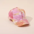 Casquette de baseball élégante tie-dye à sequins pour femmes, idéale pour le soleil d'été. - Adulte 55-58cm / Jaune Rose