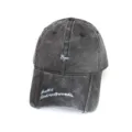 Casquette de baseball vintage lavée avec broderie, chapeau de soleil unisexe décontracté. - Adulte 56-60cm / Style bye / Noir