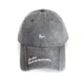 Casquette de baseball brodee lavee vintage avec lettres pour protection solaire - Adulte 56-60cm / Style bye / Gris