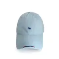 Detail shot of the light blue casual baseball cap featuring front NB embroidery and brim text. - Adult 56-60cm / nb Blue
