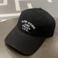 Gorra de béisbol negra casual con eslogan en inglés bordado en blanco para exterior. - Adulto 55-58cm / life Negro