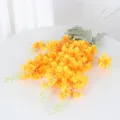 Artificial yellow delphinium flowers bunch, perfect home decor wedding props simulation floral. - Orange