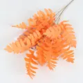 Artificial Orange Fern Leaves Branch Fake Plant For Wedding Party Home Floral Decoration - Orange