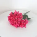 Artificial Bougainvillea Flower, Hot Pink 5-Fork Faux Floral Arrangement for Home Decor - Fuschia