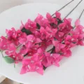 Vibrant artificial pink bougainvillea silk flower branches for wedding home decor - 24-Flower Style / Fuschia