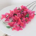 Realistic vibrant pink artificial bougainvillea stems for home and wedding decor - 24-Flower Style / Bicolor Magenta and Purple-Red