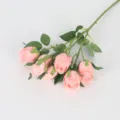 7 koppen vintage kunstmatige rozen boeket neppe bloemen thuis huwelijk feest decoratie - Roze