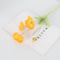 Artificial poppy flower simulation bouquet for wedding home decoration single stem yellow flower - Orange