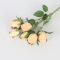 7 koppen vintage kunstmatige rozen bloemboeket voor thuis bruiloft decoratie nep bloemen. - Champagne