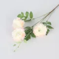 3-head Moroccan artificial peony flower branch for home wedding hotel party decorative use - Light Pink