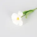 Elegant white PU artificial brownie tulip flower for minimalist home and hotel decoration - White