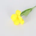 Single bright yellow PU artificial tulip flower for elegant home and hotel decoration - Yellow