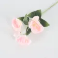 Pink artificial Eustoma silk flower with 4 heads for home decor and floral arrangements - Pink