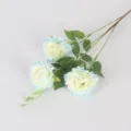 Peonia marocchina artificiale a 3 teste per decorazioni domestiche, matrimoni e feste. - Azzurro