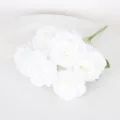 White artificial roses bouquet 7 heads faux silk flowers for home wedding decoration - White