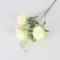 Fiore artificiale peonia Marocco a 3 teste per decorazione casa, festa di nozze e hotel. - Verde chiaro