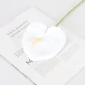 Artificial white anthurium flower 3d printed soft rubber floral decor for home wedding use. - White