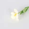 Lifelike single white PU artificial tulip flower for minimalist home and hotel decor - Milk White