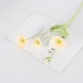 Flocked artificial poppy flower cream color wedding home decoration fake flower SKU - Champagne