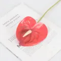 Artificial red anthurium flower faux plant for home decor wedding floral arrangement floral supply - Red