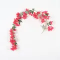 Artificial bougainvillea vine hanging flower for home balcony living room decor wall plant - 165-Flower High Density Soft Vine in Rose Red