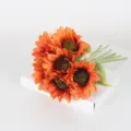 Variante SKU de bouquet de 6 tournesols artificiels orange pour arrangement floral - Orange