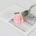 Premium moisturizing pink artificial rose flower for elegant home and hotel decor - Flesh Pink
