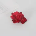 Mini teste di fiori di ortensia artificiali per accessori per capelli fai da te. - Rosso scuro