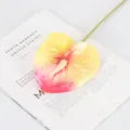 3D soft glue artificial anthurium flower fake floral for wedding home decor arrangement - Yellow