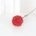 Enkele kunstmatige allium bloem, rode plastic bal bloemhoofd met groene stengel voor bruiloft. - Rood